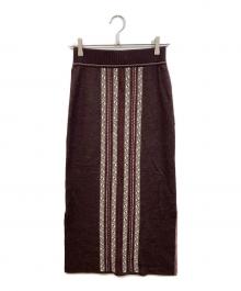 tunica（チュニカ）の古着「ニットスカート」｜ブラウン