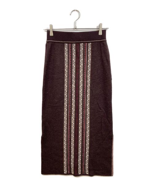 tunica（チュニカ）tunica (チュニカ) ニットスカート ブラウン サイズ:Freeの古着・服飾アイテム