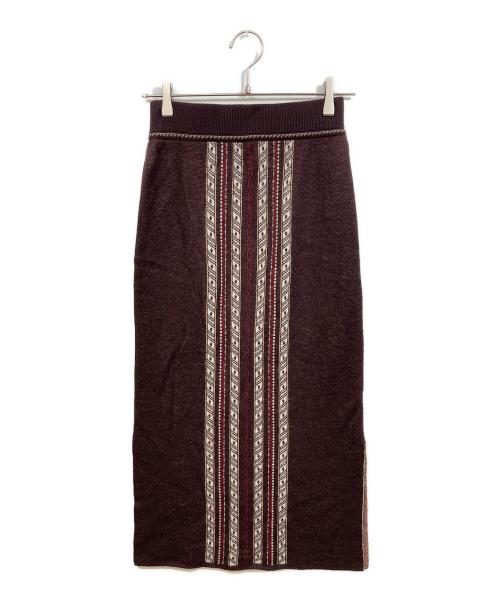 tunica（チュニカ）tunica (チュニカ) ニットスカート ブラウン サイズ:Freeの古着・服飾アイテム