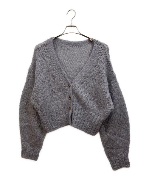 CURRENTAGE（カレンテージ）CURRENTAGE (カレンテージ) カレンテージ モンゴリア ニットカーディガン シャギーニット ライトグレー サイズ:SIZE Freeの古着・服飾アイテム