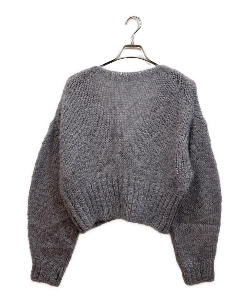 CURRENTAGE（カレンテージ）CURRENTAGE (カレンテージ) カレンテージ モンゴリア ニットカーディガン シャギーニット ライトグレー サイズ:SIZE Freeの古着・服飾アイテム