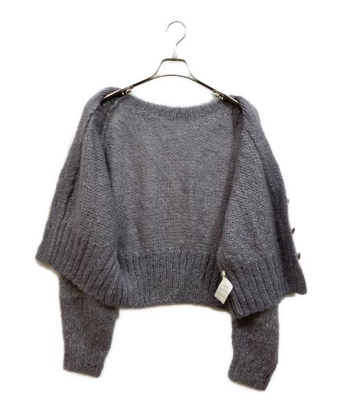 CURRENTAGE（カレンテージ）CURRENTAGE (カレンテージ) カレンテージ モンゴリア ニットカーディガン シャギーニット ライトグレー サイズ:SIZE Freeの古着・服飾アイテム