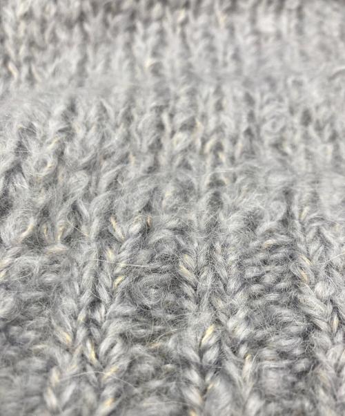 CURRENTAGE（カレンテージ）CURRENTAGE (カレンテージ) カレンテージ モンゴリア ニットカーディガン シャギーニット ライトグレー サイズ:SIZE Freeの古着・服飾アイテム