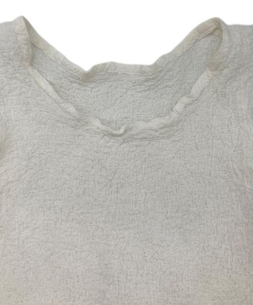 me ISSEY MIYAKE（ミーイッセイ ミヤケ）me ISSEY MIYAKE (ミーイッセイ ミヤケ) ノースリーブカットソー ホワイト サイズ:-の古着・服飾アイテム