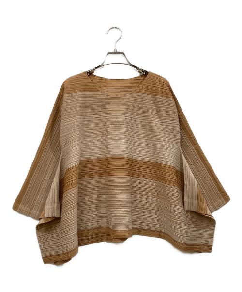 PLEATS PLEASE（プリーツプリーズ）PLEATS PLEASE (プリーツプリーズ) 長袖カットソー ベージュ サイズ:SIZE 3の古着・服飾アイテム