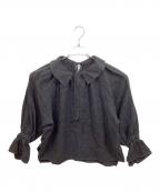 MOIモイ）の古着「リネンブラウス」｜ブラック