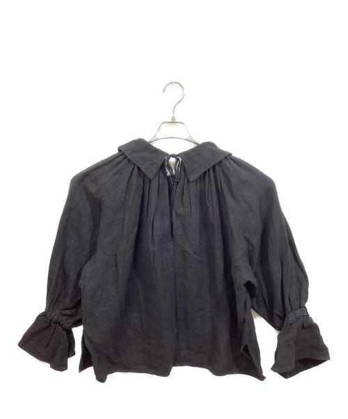 MOI（モイ）MOI (モイ) リネンブラウス ブラック サイズ:Freeの古着・服飾アイテム