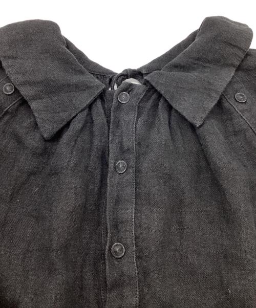 MOI（モイ）MOI (モイ) リネンブラウス ブラック サイズ:Freeの古着・服飾アイテム
