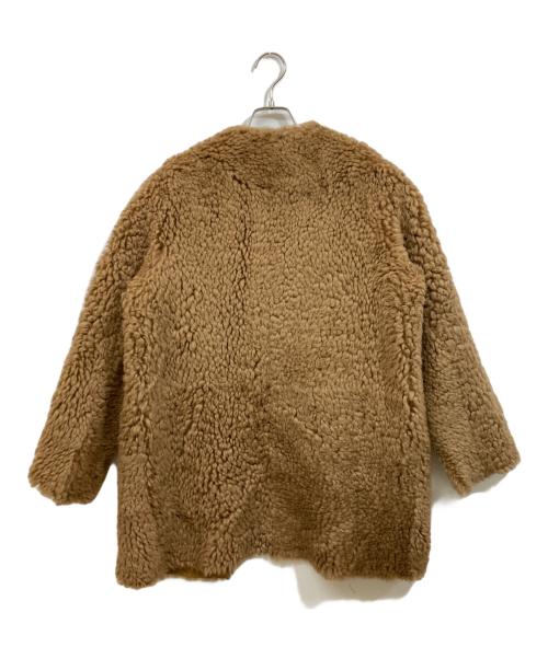 LOUANDREA（ルーアンドレア）LOUANDREA (ルーアンドレア) ラムレザーボアジャケット ブラウン サイズ:38の古着・服飾アイテム