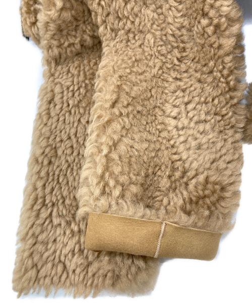 LOUANDREA（ルーアンドレア）LOUANDREA (ルーアンドレア) ラムレザーボアジャケット ブラウン サイズ:38の古着・服飾アイテム