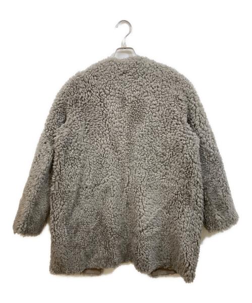 LOUANDREA（ルーアンドレア）LOUANDREA (ルーアンドレア) ラムレザーボアジャケット グレー サイズ:SIZE 38の古着・服飾アイテム