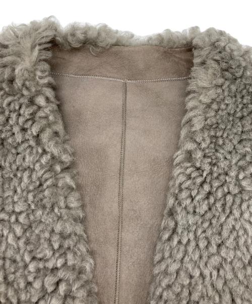 LOUANDREA（ルーアンドレア）LOUANDREA (ルーアンドレア) ラムレザーボアジャケット グレー サイズ:SIZE 38の古着・服飾アイテム
