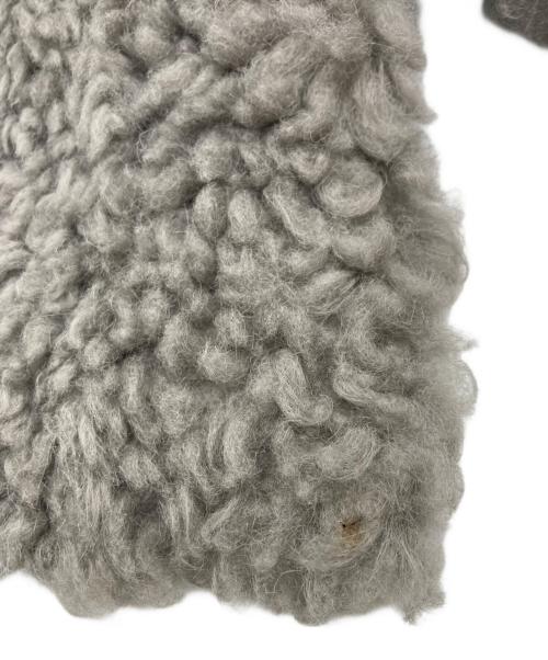 LOUANDREA（ルーアンドレア）LOUANDREA (ルーアンドレア) ラムレザーボアジャケット グレー サイズ:SIZE 38の古着・服飾アイテム