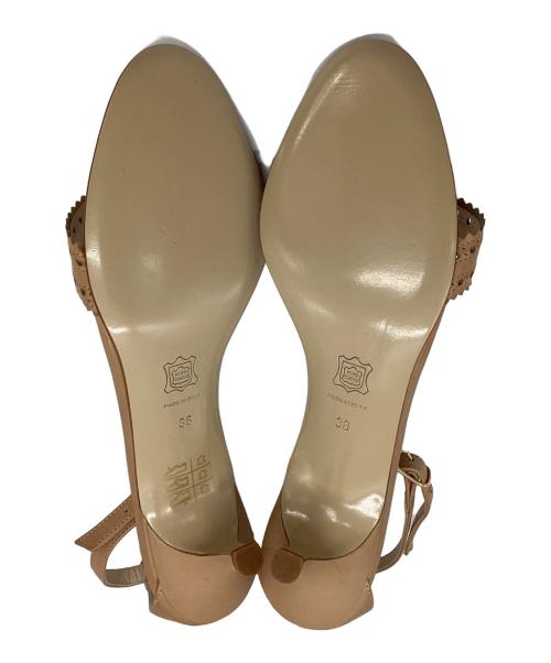 NEBULONIE（ネブローニ）NEBULONIE (ネブローニ) アンクルストラップサンダル ブラウン サイズ:38の古着・服飾アイテム