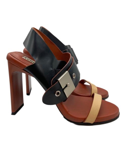 Acne studios（アクネ ストゥディオス）Acne studios (アクネ ストゥディオス) ストラップサンダル ブラウン サイズ:37の古着・服飾アイテム