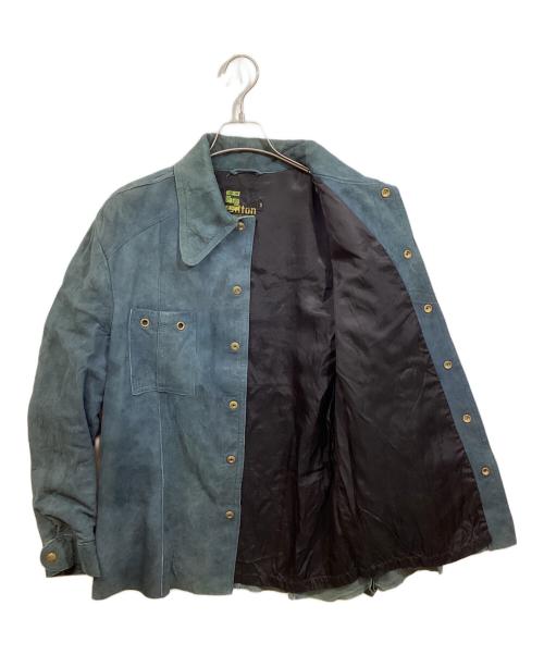 Silton（シルトン）Silton (シルトン) レザーシャツジャケット ネイビー サイズ:42の古着・服飾アイテム