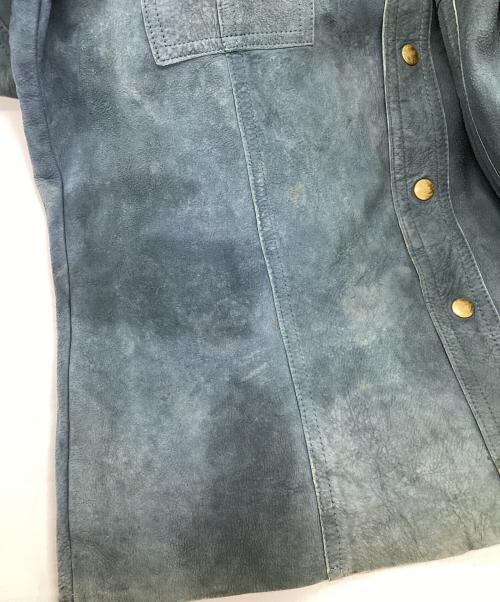 Silton（シルトン）Silton (シルトン) レザーシャツジャケット ネイビー サイズ:42の古着・服飾アイテム