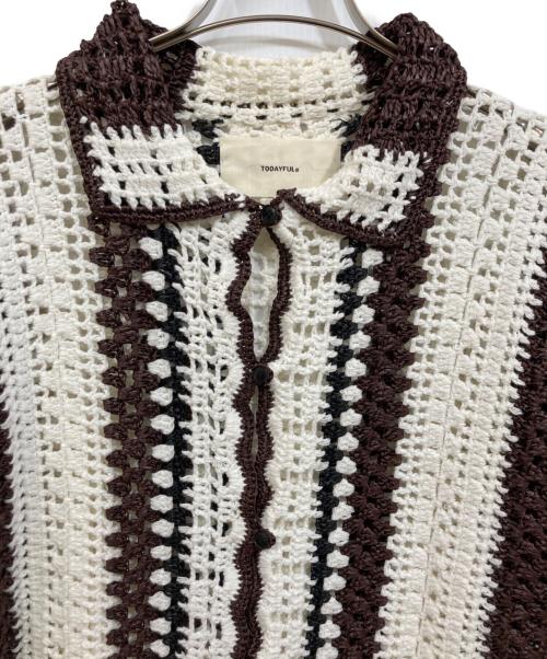 TODAYFUL（トゥデイフル）TODAYFUL (トゥデイフル) Crochet Over Shirts/クロシェオーバーシャツ ブラウン サイズ:SIZE Freeの古着・服飾アイテム