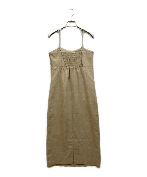 Eaphi（エフィ）Eaphi (エフィ) EMBROIDERY LINEN LIKE ONEPIECE ベージュ サイズ:SIZE SHORTの古着・服飾アイテム