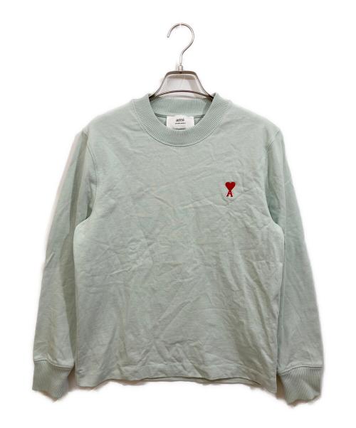 AMI Alexandre Mattiussi（アミアレクサンドルマテュッシ）AMI Alexandre Mattiussi (アミアレクサンドルマテュッシ) ハートロゴスウェット 黄緑 サイズ:XSの古着・服飾アイテム