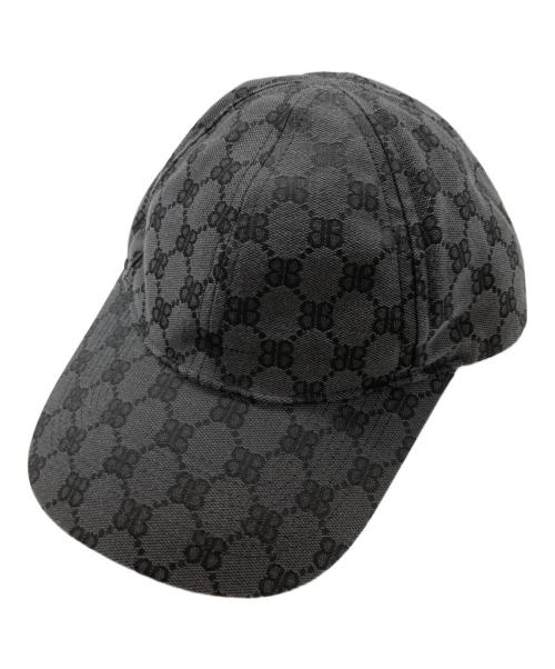 BALENCIAGA（バレンシアガ）BALENCIAGA (バレンシアガ) GUCCI (グッチ) ハッカー プロジェクト ベースボールキャップ/HACKER CAP ブラック サイズ:L 59cmの古着・服飾アイテム