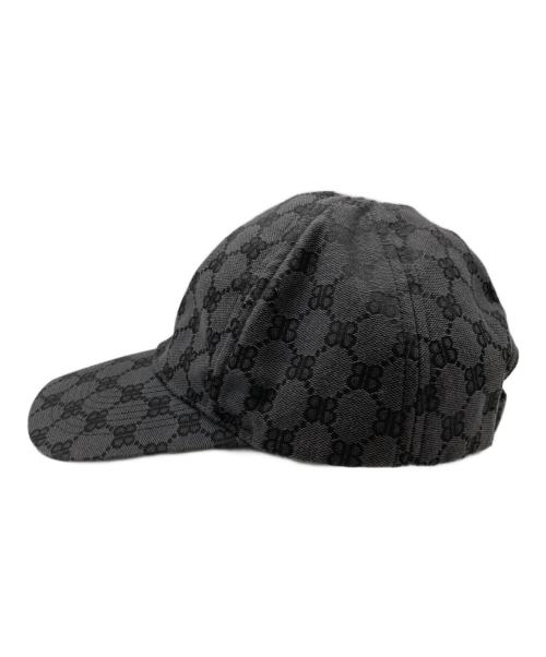 BALENCIAGA（バレンシアガ）BALENCIAGA (バレンシアガ) GUCCI (グッチ) ハッカー プロジェクト ベースボールキャップ/HACKER CAP ブラック サイズ:L 59cmの古着・服飾アイテム