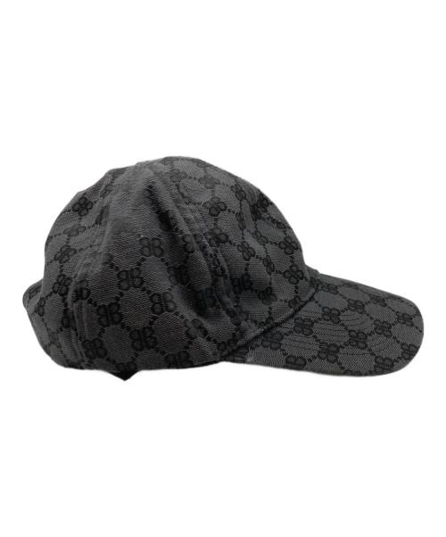 BALENCIAGA（バレンシアガ）BALENCIAGA (バレンシアガ) GUCCI (グッチ) ハッカー プロジェクト ベースボールキャップ/HACKER CAP ブラック サイズ:L 59cmの古着・服飾アイテム