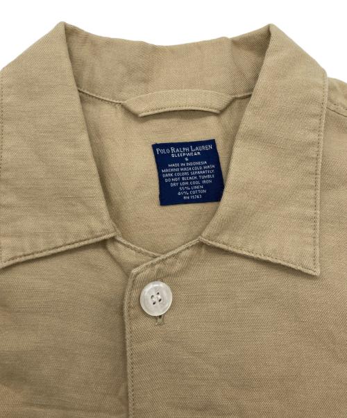POLO RALPH LAUREN（ポロ・ラルフローレン）POLO RALPH LAUREN (ポロ・ラルフローレン) パジャマリネンシャツ ベージュ サイズ:Sの古着・服飾アイテム
