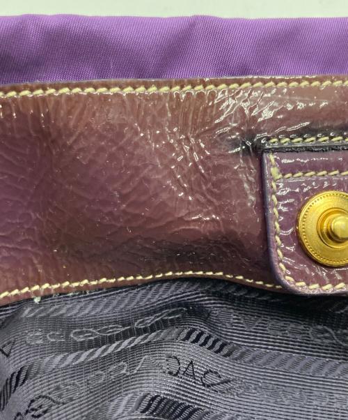 PRADA（プラダ）PRADA (プラダ) ビジューナイロントートバッグ パープルの古着・服飾アイテム