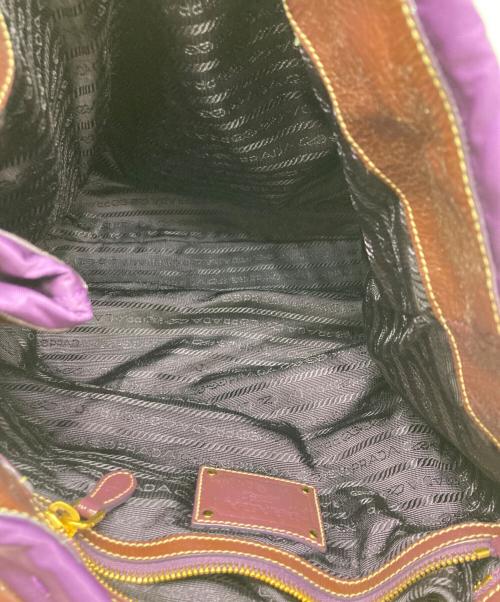 PRADA（プラダ）PRADA (プラダ) ビジューナイロントートバッグ パープルの古着・服飾アイテム