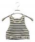 CELINE（セリーヌ）の古着「ロゴ スポーツブラ ボーダー タンクトップ」｜アイボリー