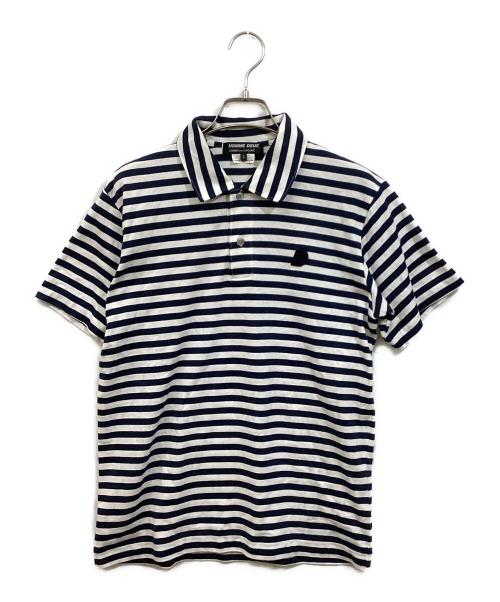 COMME des GARCONS HOMME DEUX（コムデギャルソン オム ドゥ）COMME des GARCONS HOMME DEUX (コムデギャルソン オム ドゥ) ボーダーポロシャツ ホワイト×ネイビー サイズ:SIZE Sの古着・服飾アイテム