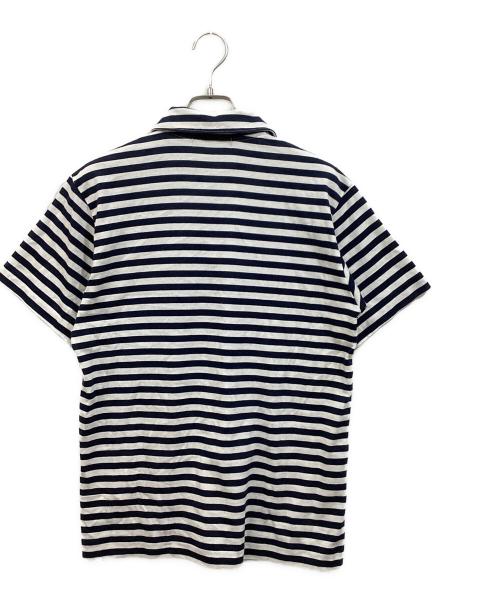 COMME des GARCONS HOMME DEUX（コムデギャルソン オム ドゥ）COMME des GARCONS HOMME DEUX (コムデギャルソン オム ドゥ) ボーダーポロシャツ ホワイト×ネイビー サイズ:SIZE Sの古着・服飾アイテム