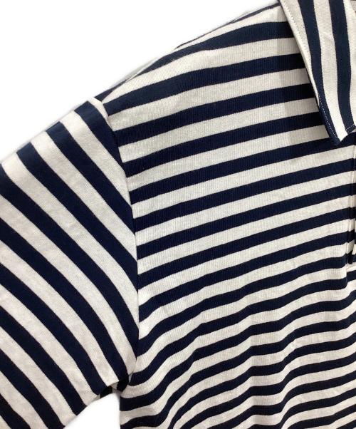 COMME des GARCONS HOMME DEUX（コムデギャルソン オム ドゥ）COMME des GARCONS HOMME DEUX (コムデギャルソン オム ドゥ) ボーダーポロシャツ ホワイト×ネイビー サイズ:SIZE Sの古着・服飾アイテム