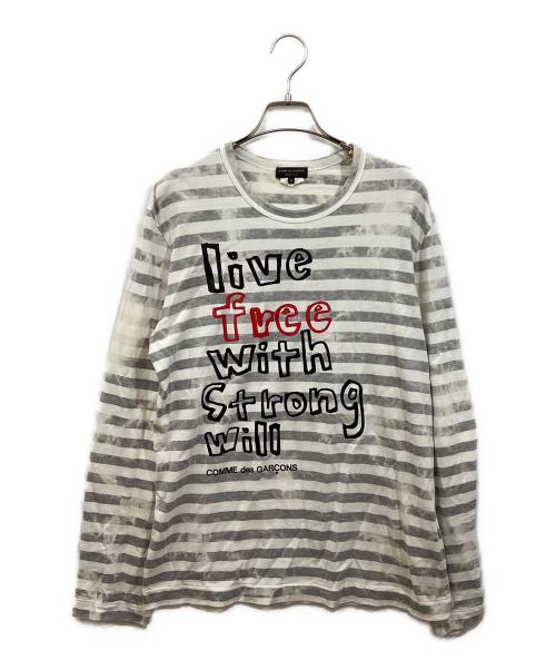 COMME des GARCONS HOMME PLUS（コムデギャルソンオムプリュス）COMME des GARCONS HOMME PLUS (コムデギャルソンオムプリュス) 長袖Tシャツ ホワイト サイズ:SIZE Sの古着・服飾アイテム