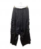 JOSE MOONジョゼムーン）の古着「サテンカーゴパンツ」｜ブラック