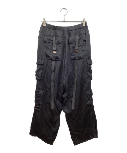 JOSE MOON（ジョゼムーン）JOSE MOON (ジョゼムーン) サテンカーゴパンツ ブラック サイズ:SIZE 36の古着・服飾アイテム