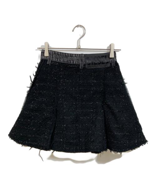 DIESEL（ディーゼル）DIESEL (ディーゼル) ツィード切替スカート ブラック サイズ:24の古着・服飾アイテム