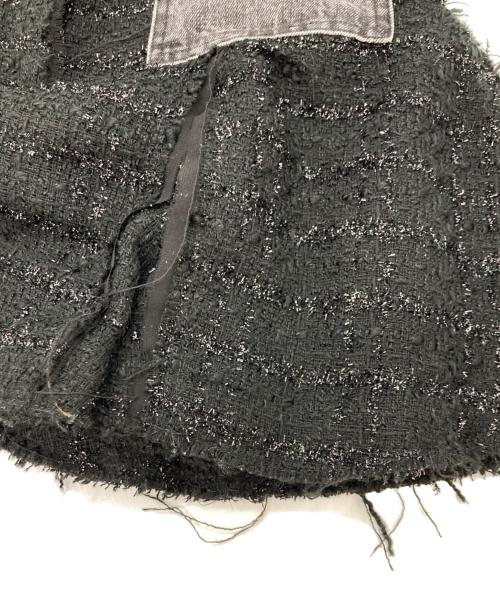 DIESEL（ディーゼル）DIESEL (ディーゼル) ツィード切替スカート ブラック サイズ:24の古着・服飾アイテム