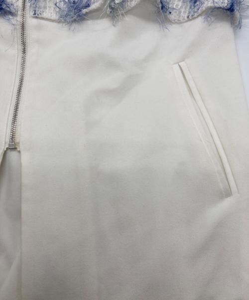 sahara（サハラ）sahara (サハラ) Mesh Layered Zip Top ホワイト サイズ:不明（実寸をご確認ください）の古着・服飾アイテム