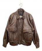 WILLIAM BARRYウィリアムバリー）の古着「レザージャケット」｜ブラウン