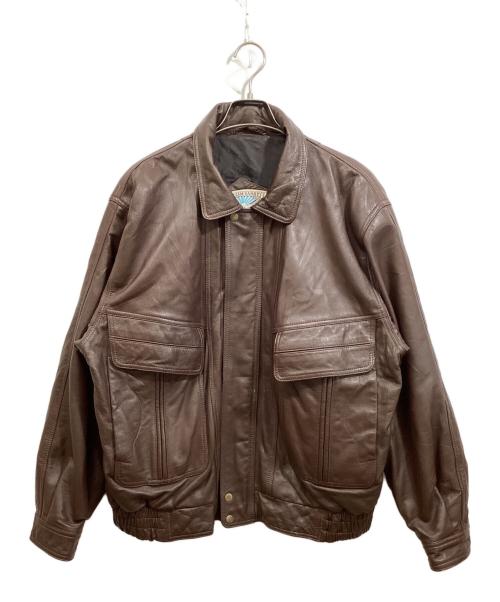 WILLIAM BARRY（ウィリアムバリー）WILLIAM BARRY (ウィリアムバリー) レザージャケット ブラウン サイズ:Lの古着・服飾アイテム