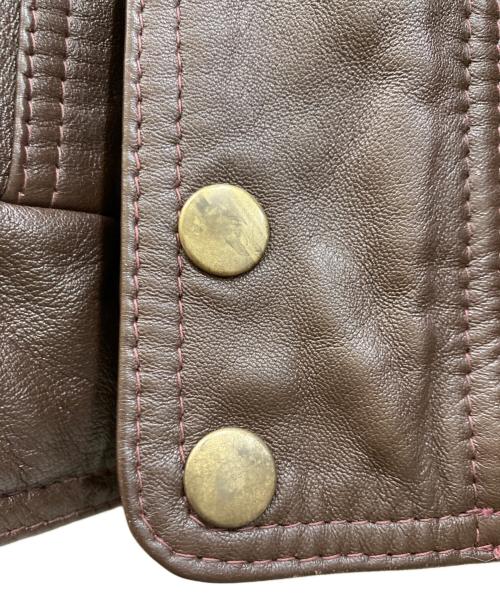 WILLIAM BARRY（ウィリアムバリー）WILLIAM BARRY (ウィリアムバリー) レザージャケット ブラウン サイズ:Lの古着・服飾アイテム