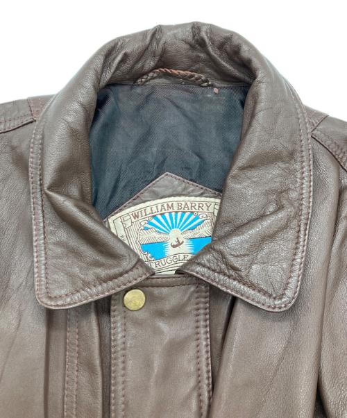 WILLIAM BARRY（ウィリアムバリー）WILLIAM BARRY (ウィリアムバリー) レザージャケット ブラウン サイズ:Lの古着・服飾アイテム