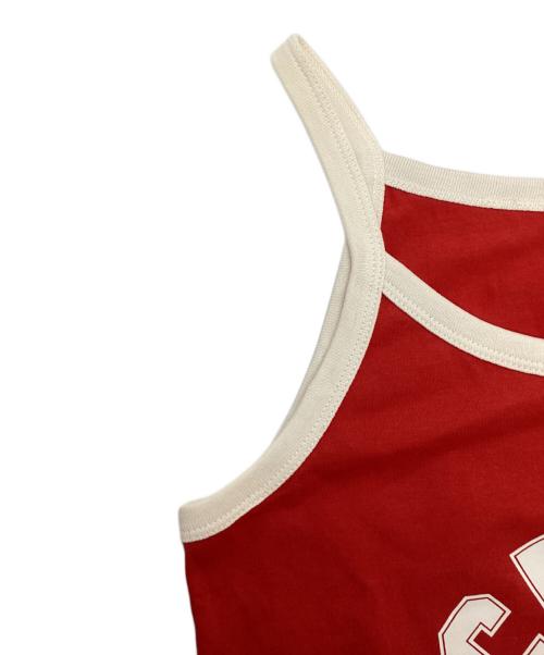 CELINE（セリーヌ）CELINE (セリーヌ) トリオンフタンクトップ レッド サイズ:Sの古着・服飾アイテム