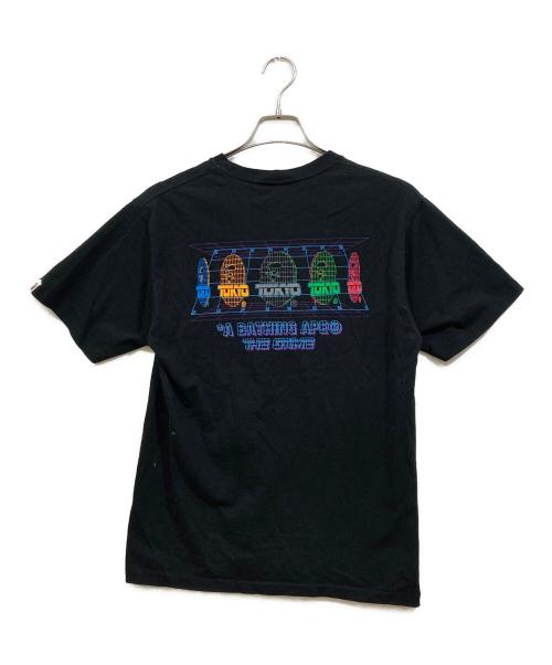 A BATHING APE（ア ベイシング エイプ）A BATHING APE (ア ベイシング エイプ) プリントTシャツ ブラック サイズ:SIZE Mの古着・服飾アイテム