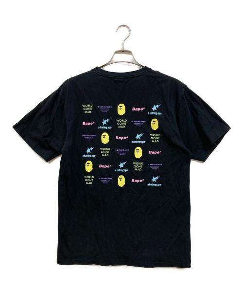 A BATHING APE（ア ベイシング エイプ）A BATHING APE (ア ベイシング エイプ) プリントTシャツ ブラック サイズ:SIZE Lの古着・服飾アイテム