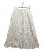 PAR ICIパーリッシィ）の古着「グランジウォッシュスカート」｜ホワイト