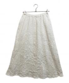 PAR ICI（パーリッシィ）の古着「グランジウォッシュスカート」｜ホワイト