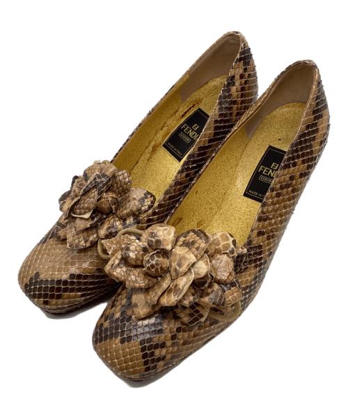 FENDI（フェンディ）FENDI (フェンディ) パンプス ブラウン サイズ:SIZE 38の古着・服飾アイテム